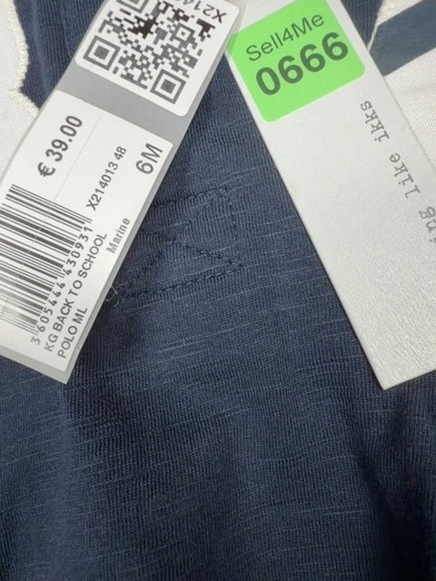 Polo manches longues Ikks bleu marine - 6 mois Réf: 466 - Sell4Me