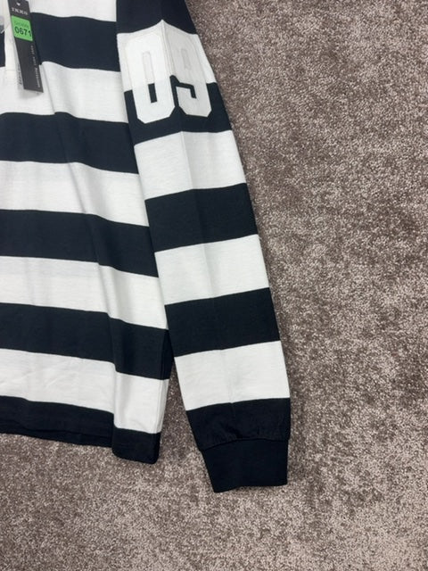 Polo rayé Ikks noir et blanc - S Réf: 671 - Sell4Me