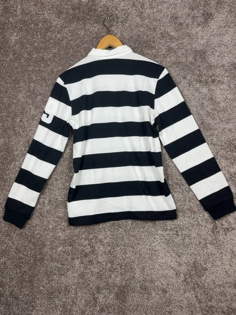 Polo rayé Ikks noir et blanc - S Réf: 671 - Sell4Me
