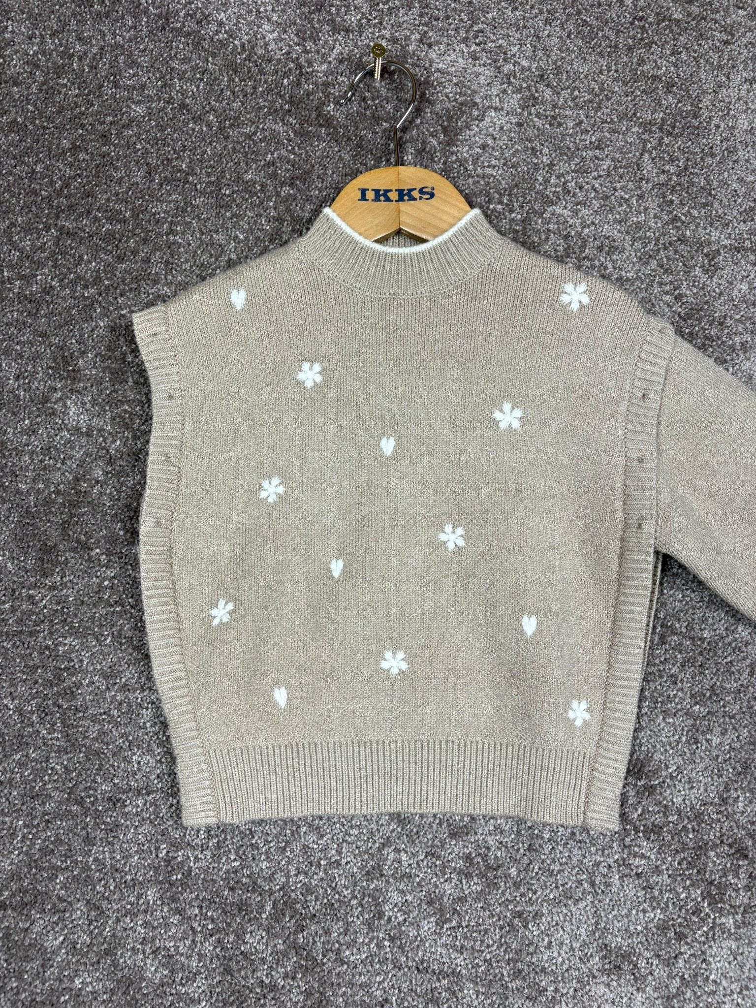 Pull IKKS beige enfant 4 ans - Sell4Me