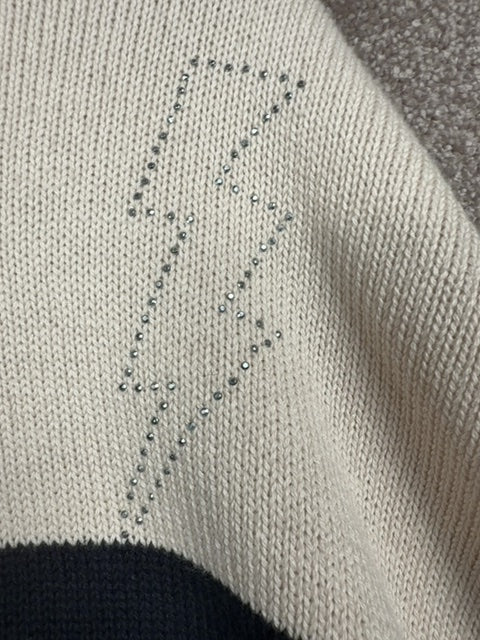 Pull Ikks Crème avec bandes bleues - 12 Ans Réf: 0660 - Sell4Me