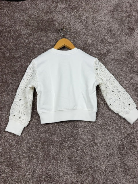 Pull Ikks écru et brodé Summer's here - Taille 4 ans Réf: 641 - Sell4Me