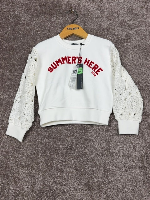Pull Ikks écru et brodé Summer's here - Taille 4 ans Réf: 641 - Sell4Me Image principale du produit