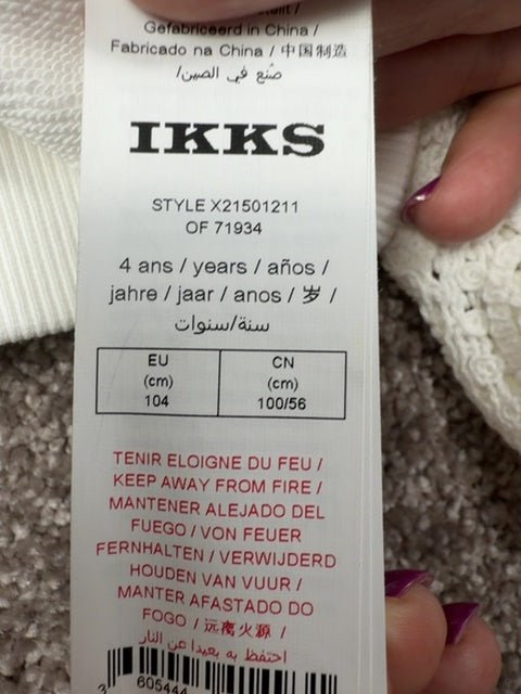 Pull Ikks écru et brodé Summer's here - Taille 4 ans Réf: 641 - Sell4Me