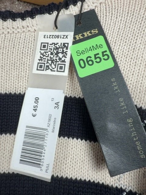 Pull marin Ikks écru et bleu - 3a Réf: 655 - Sell4Me