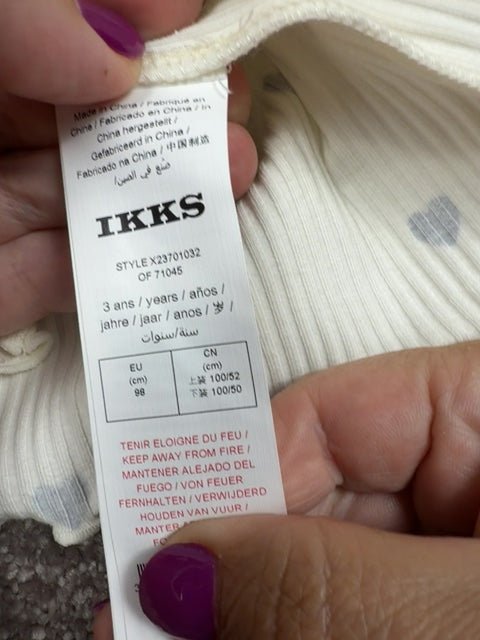 Robe 2en1 Ikks rose et blanc - 3 ans Réf: 631 - Sell4Me