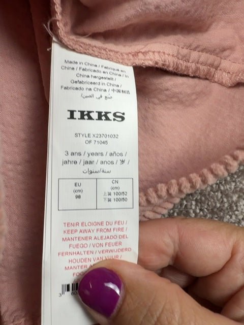 Robe 2en1 Ikks rose et blanc - 3 ans Réf: 631 - Sell4Me