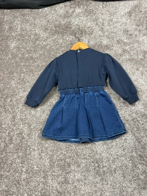 Robe avec Pull fille Ikks bleu marine - 2 ans / 86cm Réf: 662 - Sell4Me