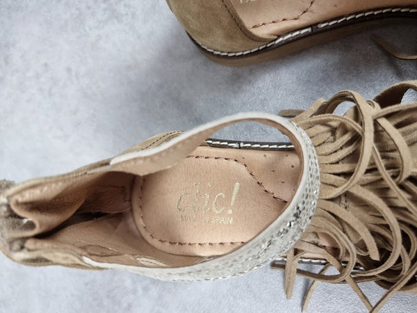 Sandales femme chic! beige - Pointure 37 - Sell4Me