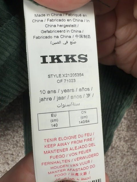 Surchemise Ikks vert - 10 ans / 140 cm Réf: 0638 - Sell4Me