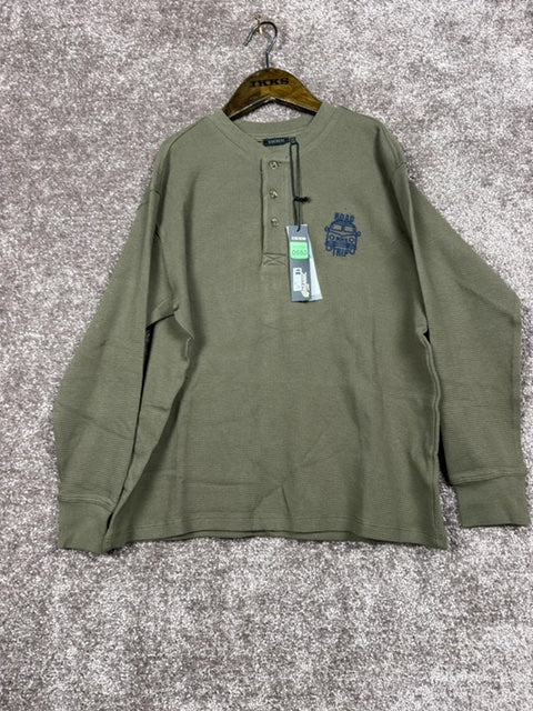 T-shirt manches longues Ikks Escape Road Trip khaki - 10 ans Réf: 653 - Sell4Me