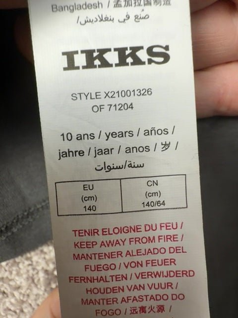 T-shirt manches longues Ikks gris - 10 ans / 140 cm Réf: 0648 - Sell4Me