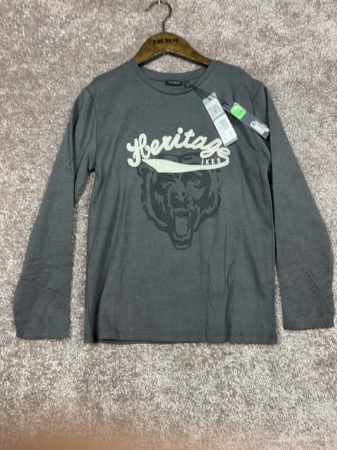 T-shirt manches longues Ikks gris - 10 ans / 140 cm Réf: 0648 - Sell4Me