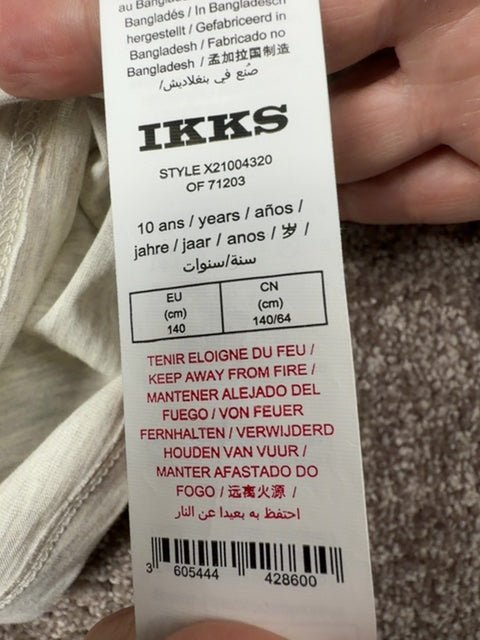 T-shirt manches longues Ikks gris - 10a Réf: 654 - Sell4Me