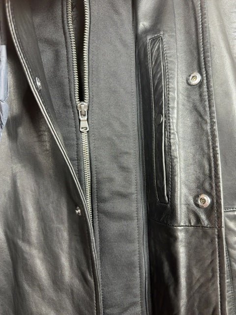 Veste Bomber Ikks en cuir noir - Taille S Réf: 684 - Sell4Me