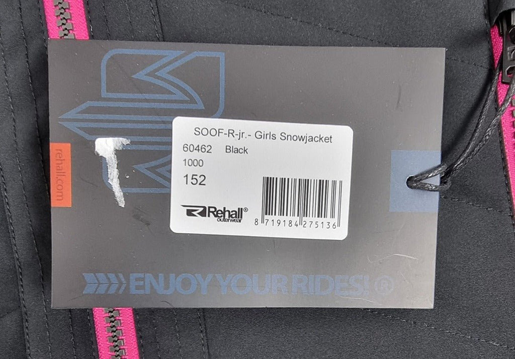 Veste de ski fille Rehall Soof-r noir et rose fuchsia - Taille 152 - Sell4Me