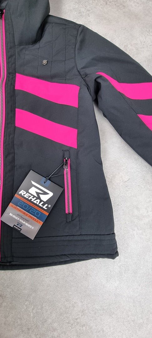 Veste de ski fille Rehall Soof-r noir et rose fuchsia - Taille 152 - Sell4Me