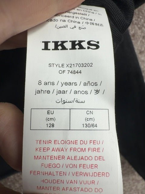 Veste Ikks noir - 8 ans / 128 cm Réf: X21703202 - Sell4Me